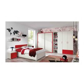CAMERETTA CON ARMADIO SCORREVOLE PIU LETTO CON CONTENITORE E COMODINO