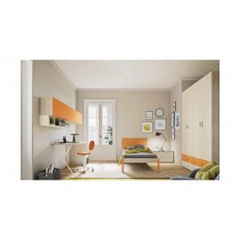 CAMERETTA LETTO SCRIVANIA E CUBI APPESI