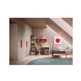 CAMERETTA CON ARMADIO 4 ANTE SCRIVANIA