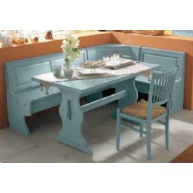 CASSAPANCA ANGOLO TAVOLO E SEDIE COLORE DECAPE AZZURRO