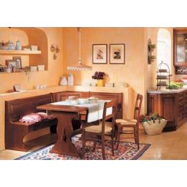 CUCINA CON CASSAPANCA ANGOLARE CON TAVOLO