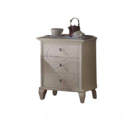 COMODINO 3 CASSETTI LACCATI OPACO