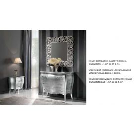  COMO BOMBATO + SPECCHIERA + COMODINO BOMBATO
