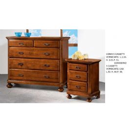 COMO 5 CASSETTI + COMODINO 3 CASSETTI
