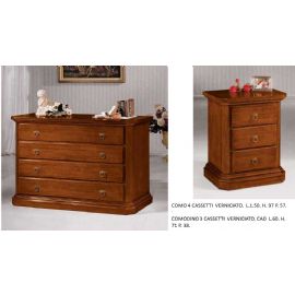 COMO 4 CASSETTI +  COMODINO 3 CASSETTI
