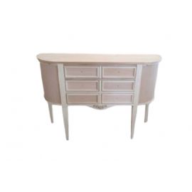 CONSOLLE SAGOMATA CON 6 CASSETTI GREZZA