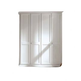 ARMADIO 4 ANTE A BATTENTE LACCATO BIANCO
