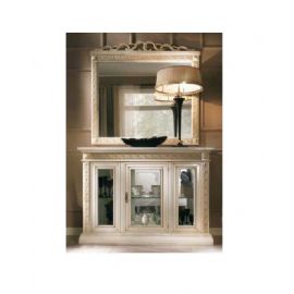 CONSOLLE  FLOREALE  CRISTALLIERA CON INTAGLI E SPECCHIERA  FLOREALE