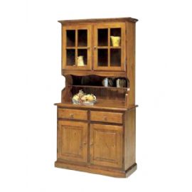 CRISTALLIERA 2 ANTE 2 CASSETTI IN LEGNO PINO