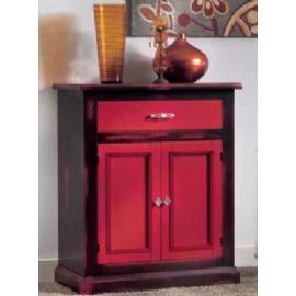  CREDENZINA 2 ANTE CON 1 CASSETTO LACCATA