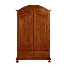 ARMADIO 2 PORTE PIU 2 CASSETTI  ROTONDO SAGOMATO VERNICIATO.