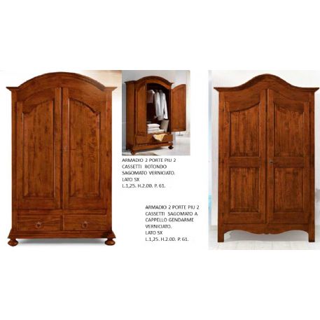 ARMADI 2 PORTE PIU 2 CASSETTI  