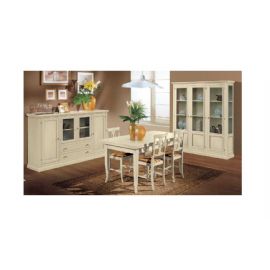 CRISTALLIERA 3 PORTE LACCATA BIANCA