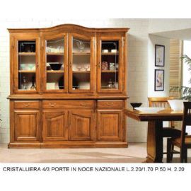 CRISTALLERIEA 4 PORTE IN NOCE NAZIONALE
