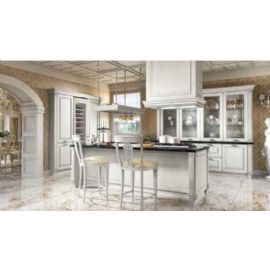 CUCINA ANGOLARE BIANCO ARGENTO