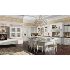 CUCINA ANGOLARE BIANCO ARGENTO