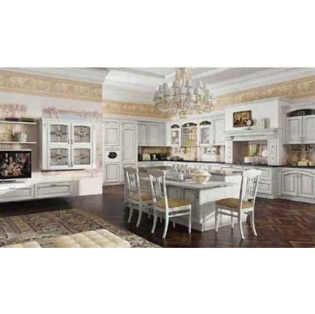 CUCINA ANGOLARE BIANCO ARGENTO