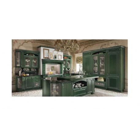 CUCINA ANGOLARE FRASSINO VERDE ARGENTO