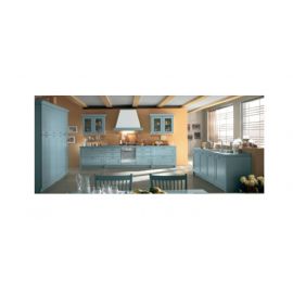 CUCINA IN FRASSINO AZZURRO 3 PARETI