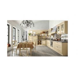 CUCINA ANGOLARE DECAPE AVORIO ANTA MASSICCIA