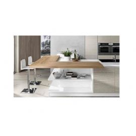 CUCINA TOP GHIACCIO E TAVOLATO OLMO