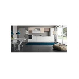 CUCINA LINEARE ANTA FRASSINO BIANCO + AVENA