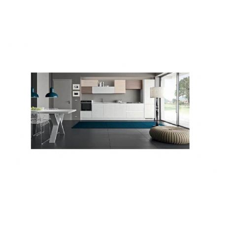 CUCINA LINEARE ANTA FRASSINO BIANCO + AVENA