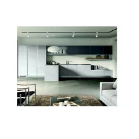 CUCINA PENISOLA ANGOLARE ANTE LACCATO LUCIDO COLOR RAL