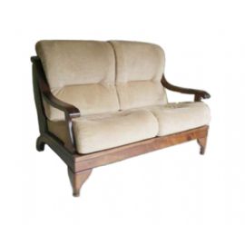 DIVANO BRACCIOLI IN LEGNO FINITURE ARTE POVERA,ROVERE E CILIEGIO