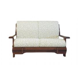 DIVANO IN LEGNO CON FASCE LATERALI RIGATE