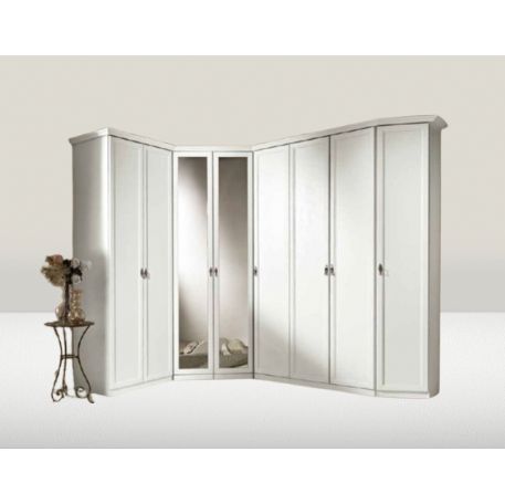 ARMADIO ANGOLARE BIANCO LACCATO