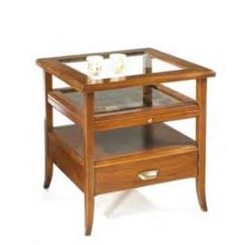 TAVOLINO CON CASSETTO E PIANO ESTRAIBILE