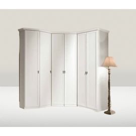 ARMADIO ANGOLARE AVORIO CON CABINA 6 ANTE