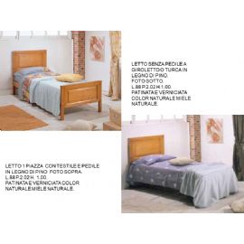 LETTO SENZA PEDILE A GIROLETTO O TURCA IN LEGNO DI PINO