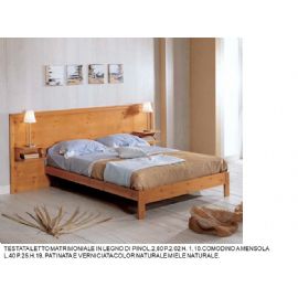 TESTATA LETTO MATRIMONIALE PIU COMODINI A MENSOLA