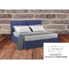 LETTO CON RETE A DOGHE E CONTENITORE