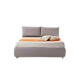 LETTO IN STOFFA CON CONTERNITORE E RETE A DOGHE