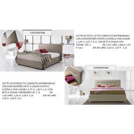 LETTI IMBOTTITI E CON RETE A DOGHE PIU CONTENITORE