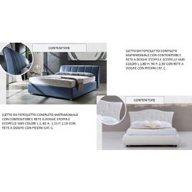 LETTI IMBOTTITI CON CONTENITORE E RETE A DOGHE