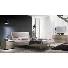 LETTO IN LARICE ED ECO PELLE