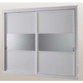 ARMADIO DUE ANTE SCORREVOLI CON VETRI  SATINATI