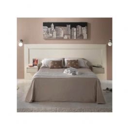 TESTATA LETTO LACCATO MATRIMONIALE CON DUE COMODINI CON UN CASSETTO