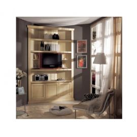 LIBRERIA ANGOLARE PER TV CON APERTURA FRONTALE LATO TV