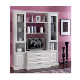 LIBRERIA 4 PORTE E 3 CASSETTI LACCATA