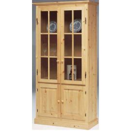 LIBRERIA 2 ANTE CHIUSE E 2 ANTE A VETRO