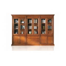 LIBRERIA 6 VANI INTAGLI  CON 3 CASSETTI PARTE CENTRALE