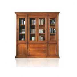 LIBRERIA 4 VANI INTAGLI  CON E CASSETTI PARTE CENTRALE