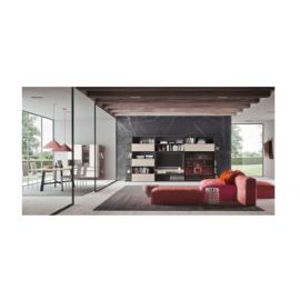 LIBRERIA CON RIBALTE,APERTURA CON PUSH TO OPEN