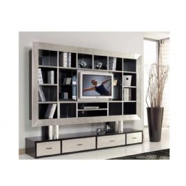 LIBRERIA  CON PORTA TV SCORREVOLE E SPECCHI