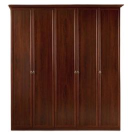 ARMADIO 5 ANTE BATTENTE PATINATO NOCE